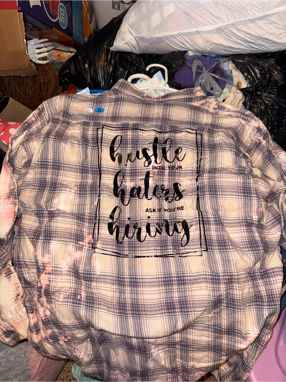 Ezekiel Faded Pink and Gray Plaid Button-Down Shirt
